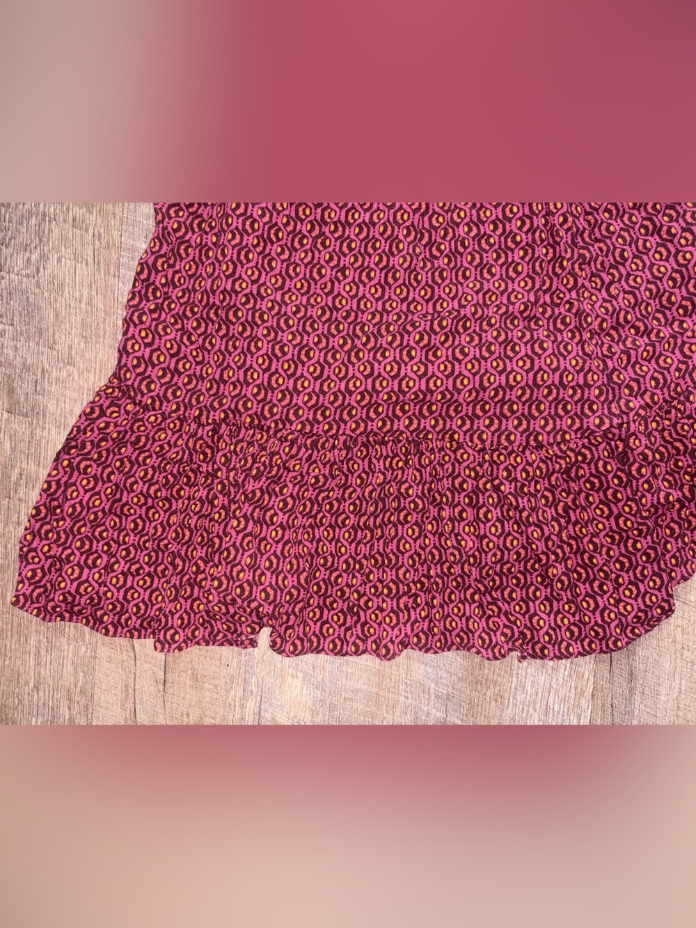 Free People Burgundy Two-Piece Tank & Patterned Skirt - Picture 6 of 6